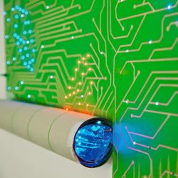 Papel pintado con leds